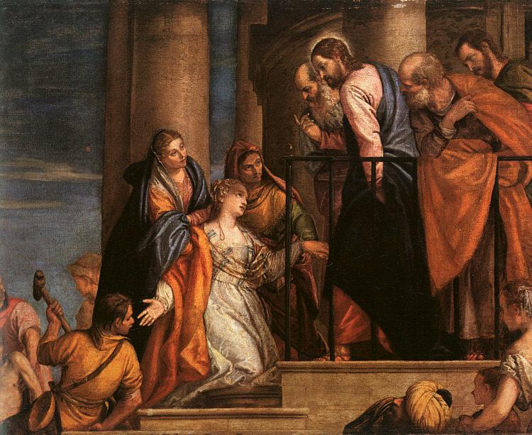  Paolo  Veronese Christ and the Woman with the Issue of Blood oil painting picture